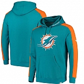 Men's Miami Dolphins NFL Pro Line by Fanatics Branded Iconic Pullover Hoodie Aqua,baseball caps,new era cap wholesale,wholesale hats